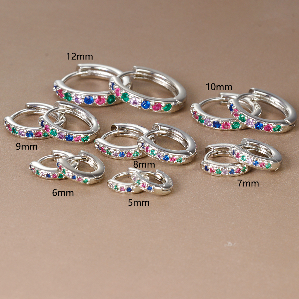 15g Weight Rhinestones Inlay Material Earrings Classification 1 Pair Quantity Daily Occasion Copper Material Geometric Pattern Women's Gender Plating, Inlay Design Simple Style Style 1 Pair Simple Style Geometric Plating Inlay Copper Rhinestones Earrings 2