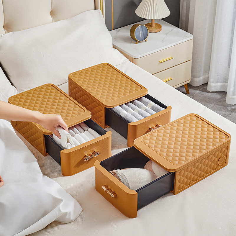 下着収納ケース靴下下着整理ケース家庭用引き出し式たんす三合一肌着ブラジャー|undefined