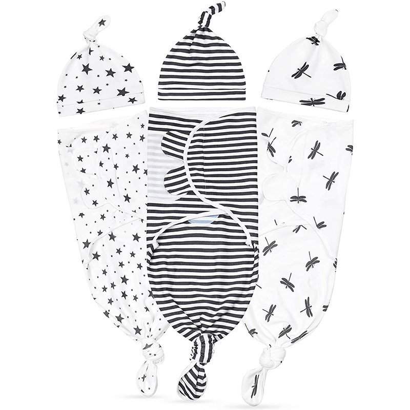 Customized Fishtail Baby Sleeping Bag Swaddle Type Four-Season Pure Cotton Newborn Anti-Jump Soothing Quilt Kidsren's Wrap 0-3m