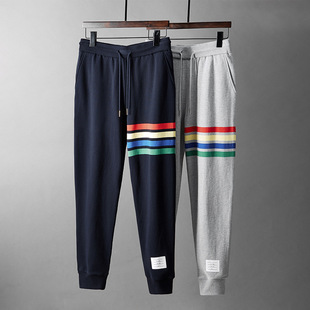 TB four bars summer men's pants men's and women's lovers pants cotton casual sports knitted pants 1904-3