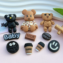 新款暴力熊系列树脂diy饰品配件手机壳洞洞鞋贴片汽车挂饰材料