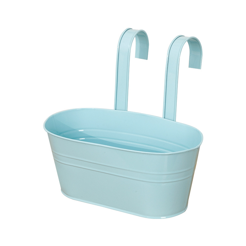 Selección estricta de hierro fundido colgando balcón barril de hierro colgando balcón colgando barril de metal