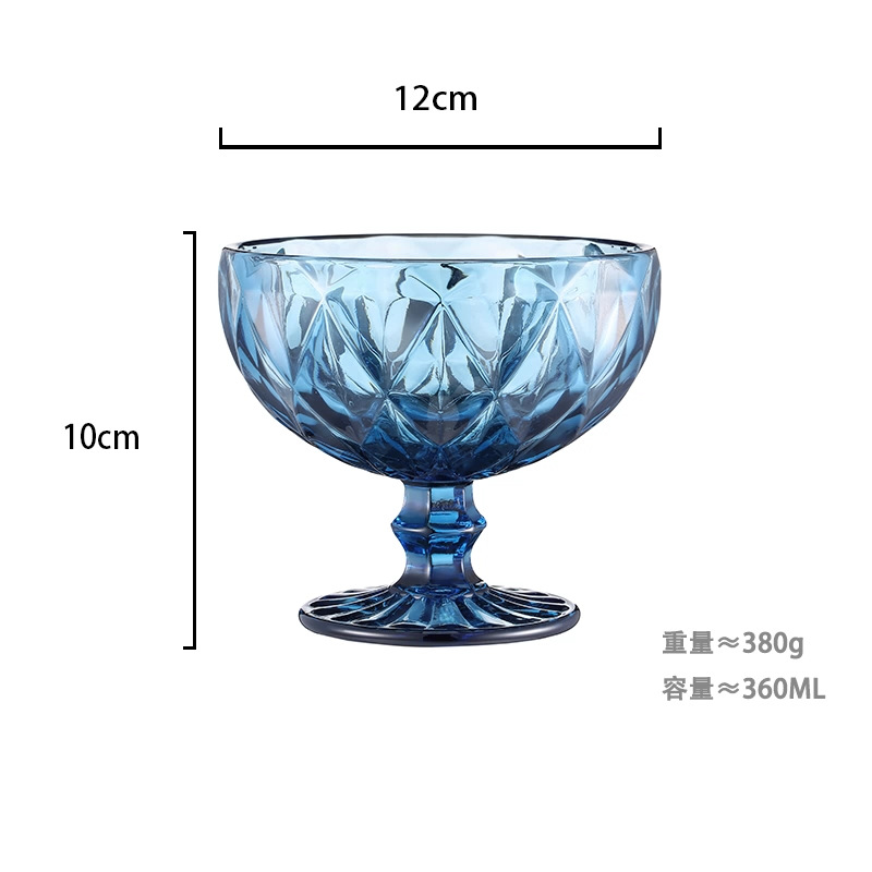 Copa de helado azul (diamante) 360ml-1