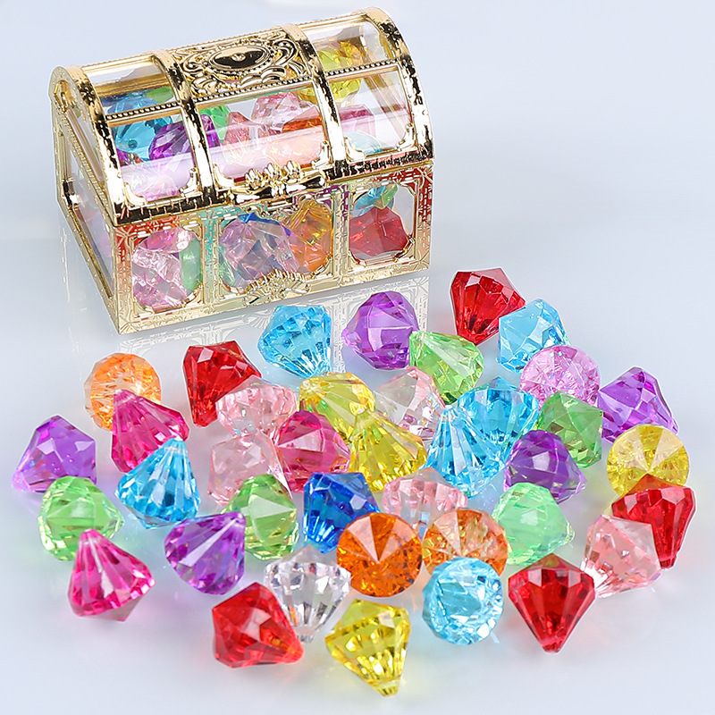 Gem Children's Toy DIY Jewelry Treasure Archaeological Plastic Imitation Crystal Diamond Mixed Acrylic Imitation Gem