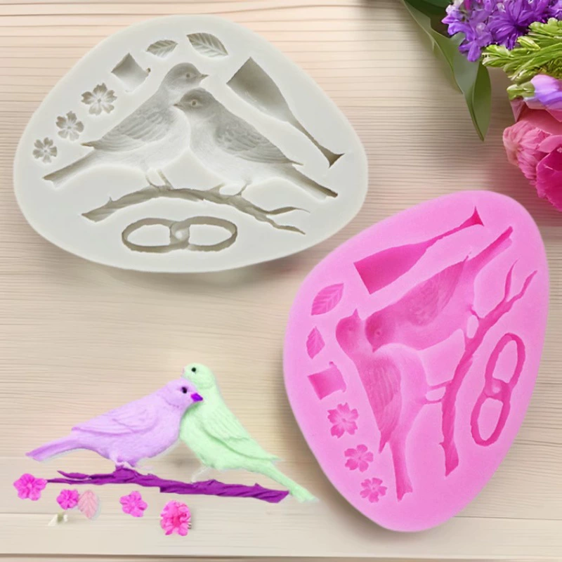 Small silicone fondant, acrylic mold, Amazon, flowered