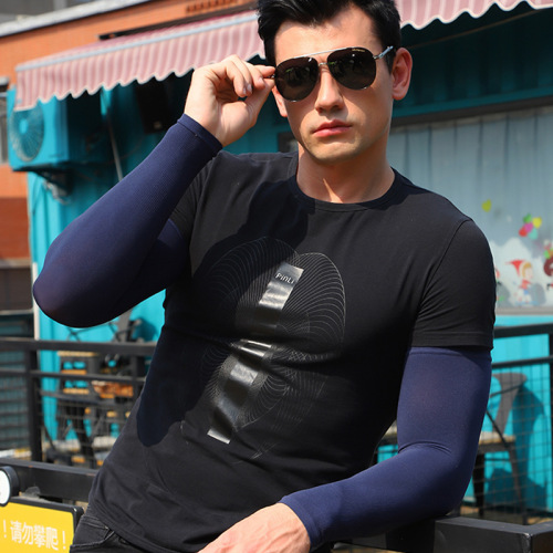 Sunscreen Ice Silk Summer Sleeve Socks for Men, Plus Size Loose Fit Arm Guards, Protective Arm Gloves, Summer Arm Sleeves, Socks, Arms, Ice