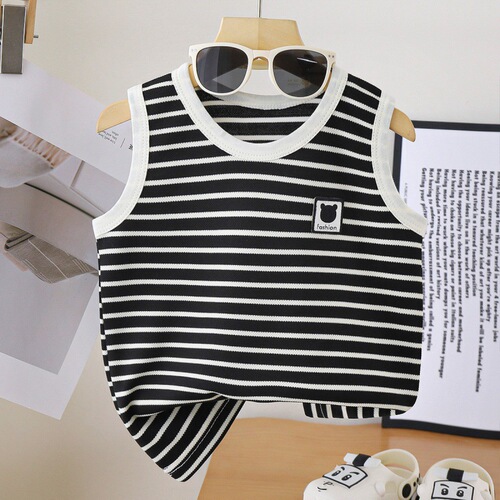 Children's Short Sleeve Top Summer New 2024 Boys' T-Shirt Baby Casual Girls' Short Sleeve Korean Style Top Children's Clothing