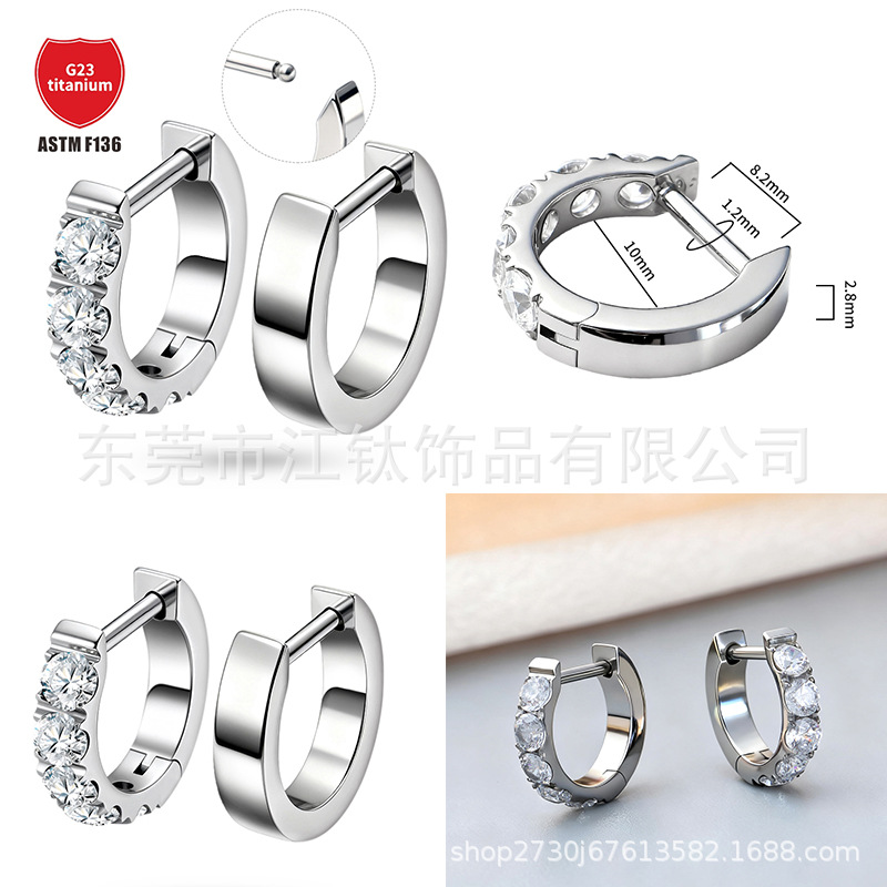 Pointed titanium steel lip stud product view