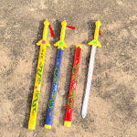 江湖地摊热卖儿童塑料宝剑玩具彩柄青龙剑 青龙宝剑天王剑批发