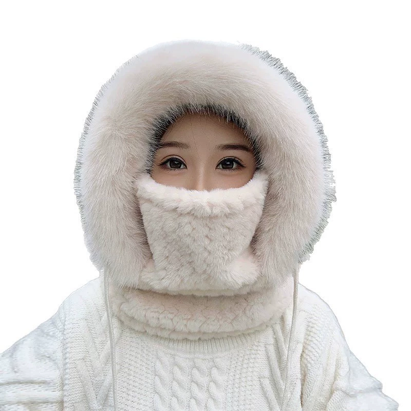 Шапка, шарф, зимняя маска, ветрозащитный бархатный тёплый earmuffs, увеличенная толщина