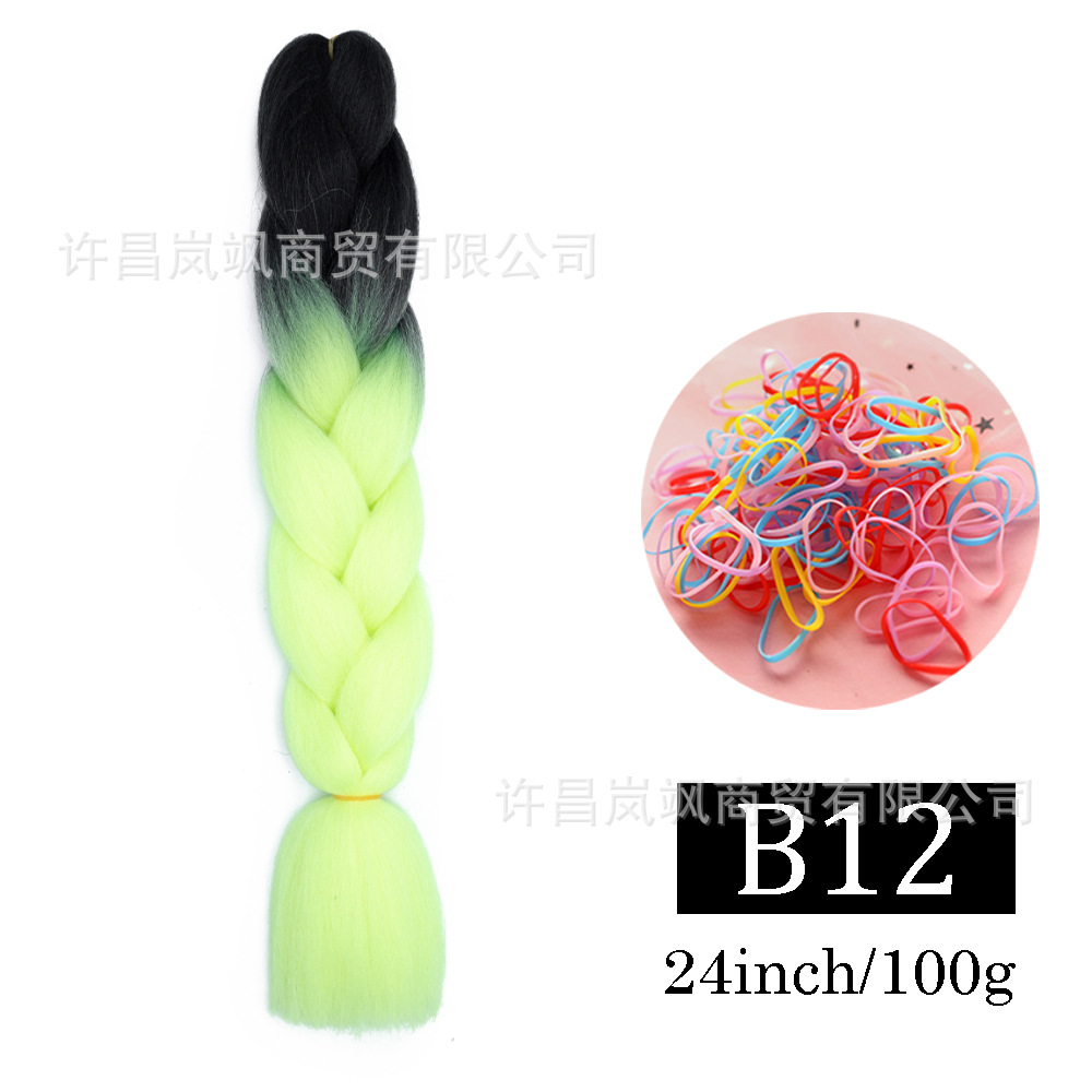 Peluca de trenza grande africana, color, trenza sucia, cuerda para el cabello, degradado, fibra química, trenza grande, reggae, hip-hop, trenza sucia, trenza