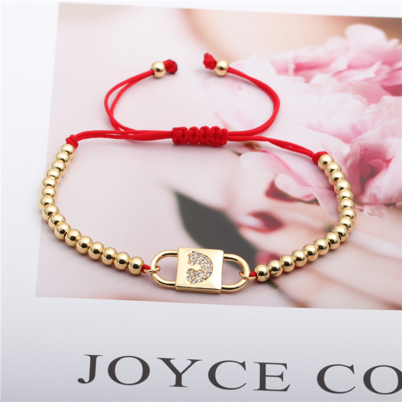 Creative Zircon Copper Beads Red String Rainbow Adjustable Bracelet display picture 6