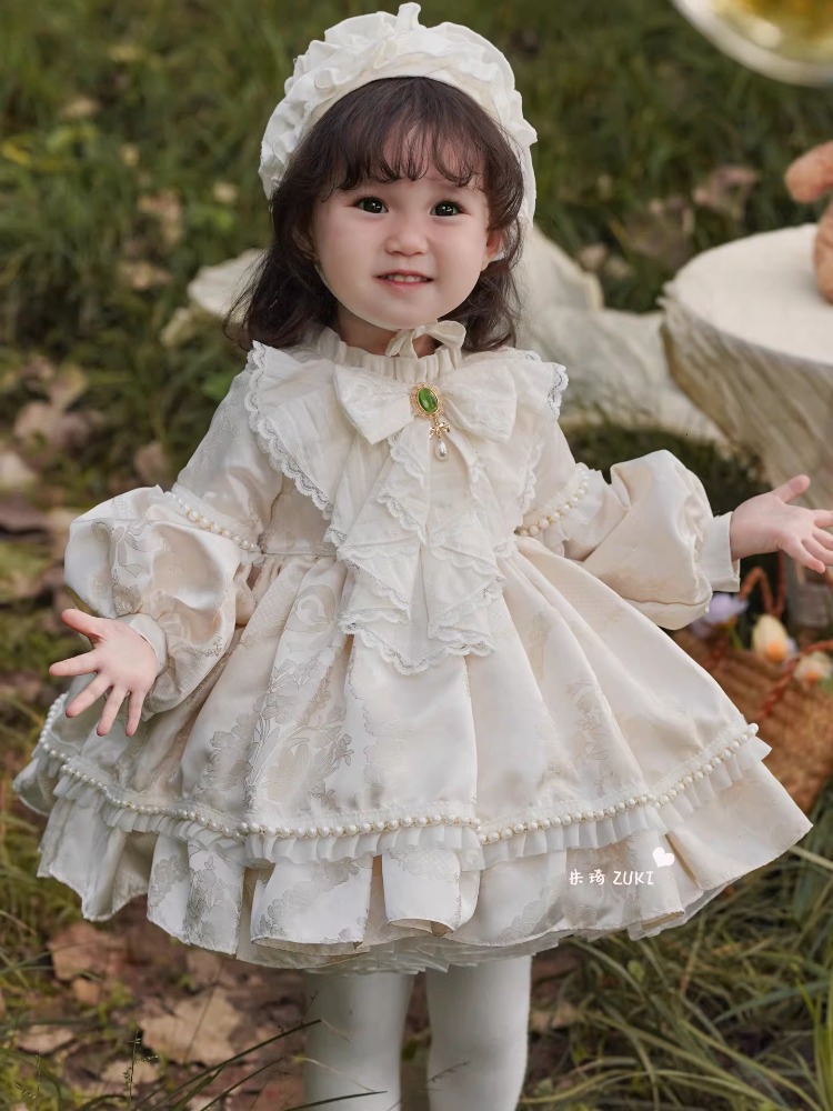 Autumn dress, small princess costume, cute girl's skirt, Lolita style, Birthday gift, western style, tutu skirt, children's clothing