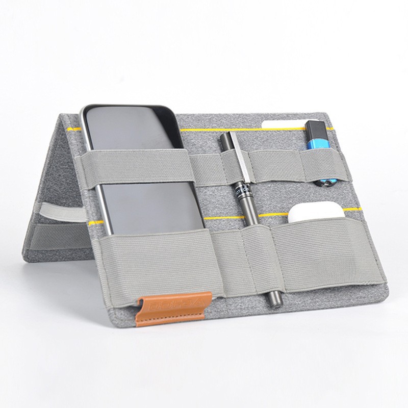In-Stock Portable iPad Computer Office Desktop Power Bank Data Cable Backpack Foldable Storage Bag