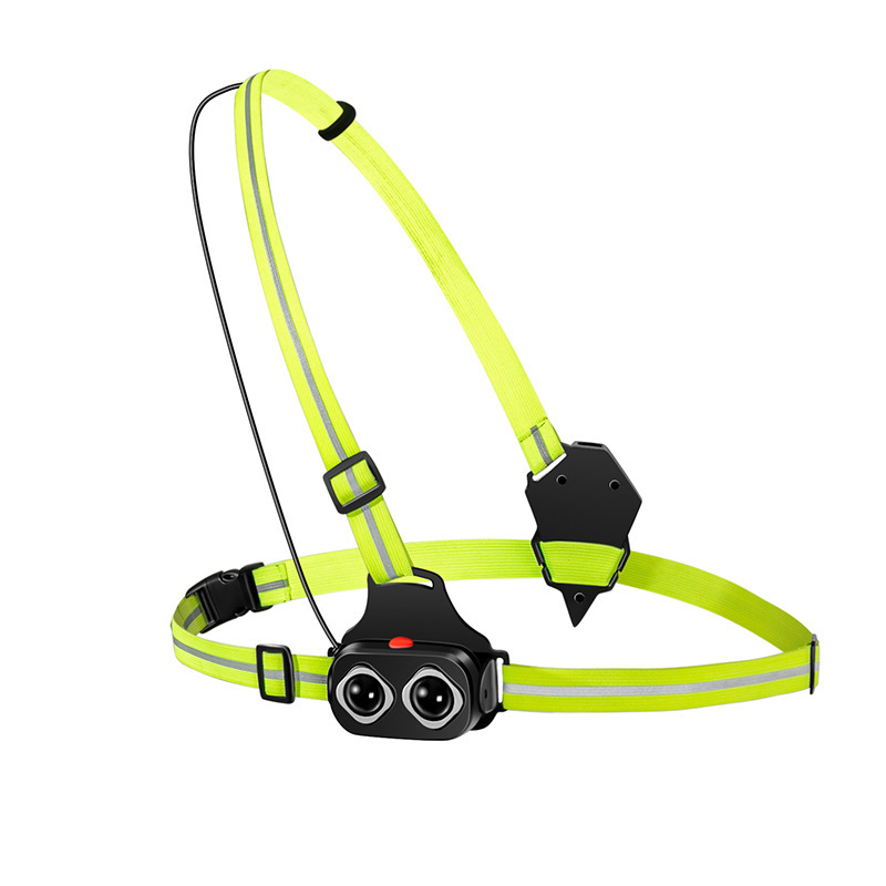 New cross-border sports outdoor running light, chest light, high-brightness USB sports light, night running warning light, mountaineering light