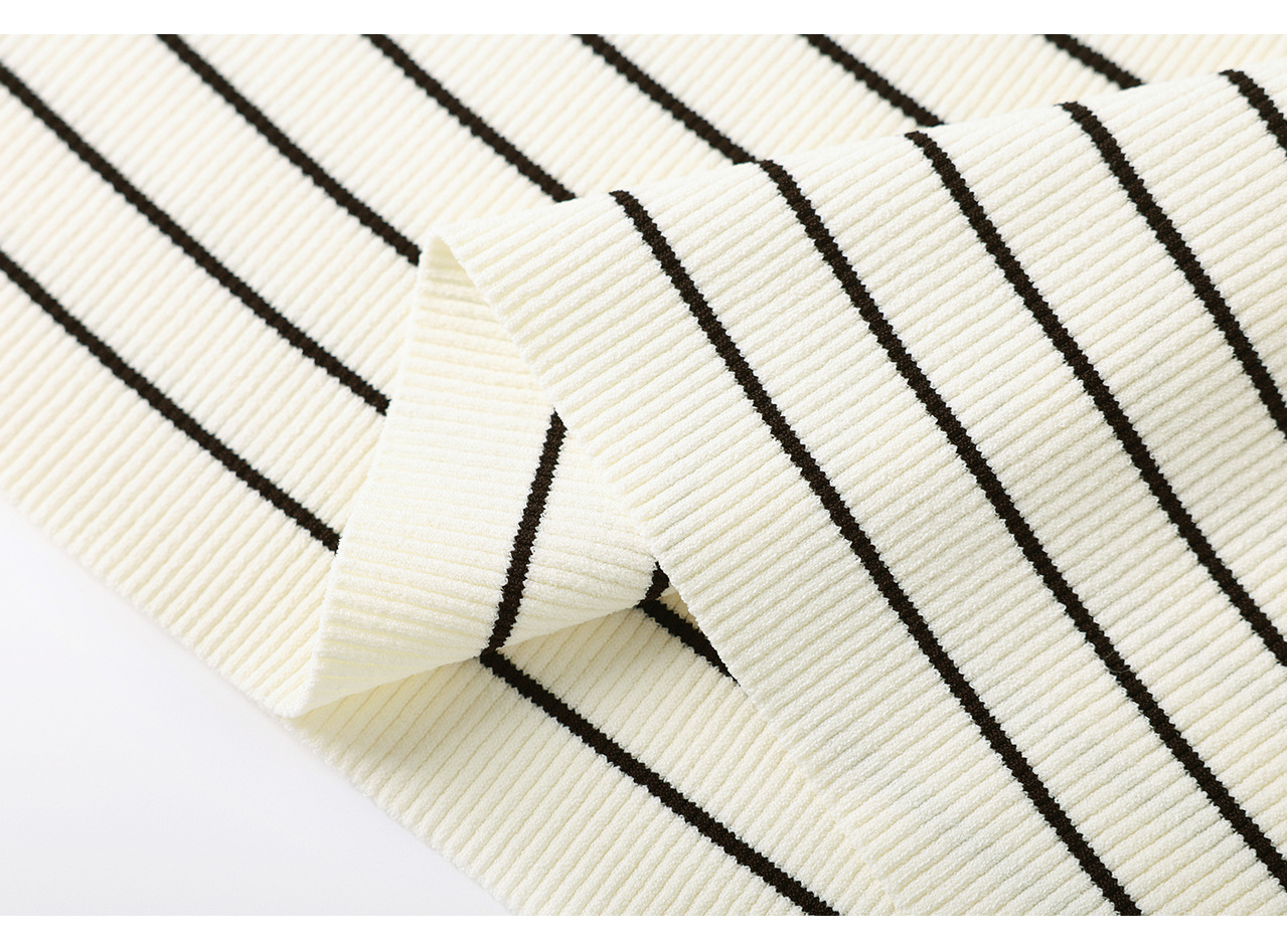 Áo vest dệt kim sợi tơ tằm cổ tròn tay ngắn mùa hè — màu đen chi tiết 26