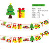 Christmas decoration Christmas flag hanging decoration festival banner party decoration paper cartoon Christmas pull flower hanging flag