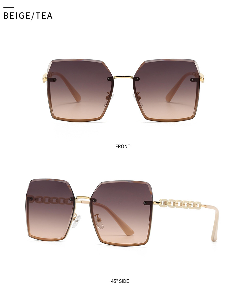 Cross-Border Export New Modern Retro Square Frame Rope Decorative Sunglasses Ins Style Street Style Big-Name Sunglasses 2515_voghion.com