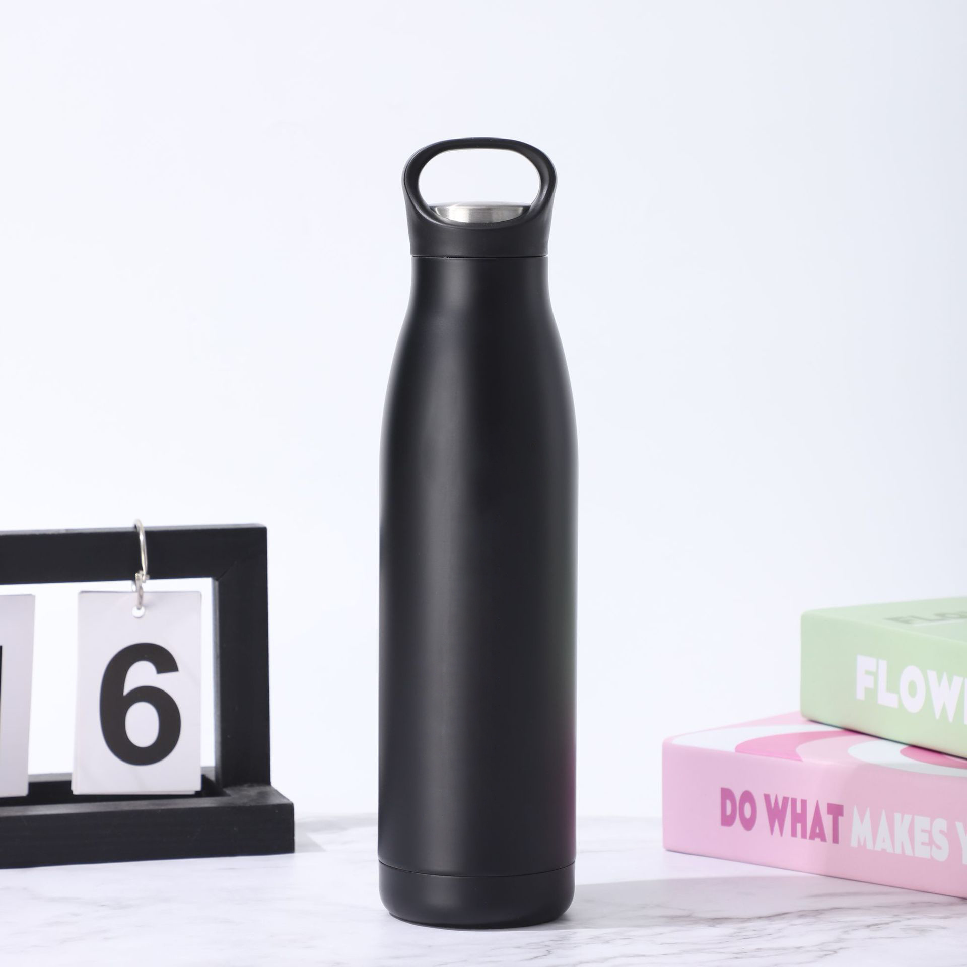 Transfronteriza plana taza de cola 304 de acero inoxidable portátil termo taza portátil simple taza de los deportes americano boca pequeña botella