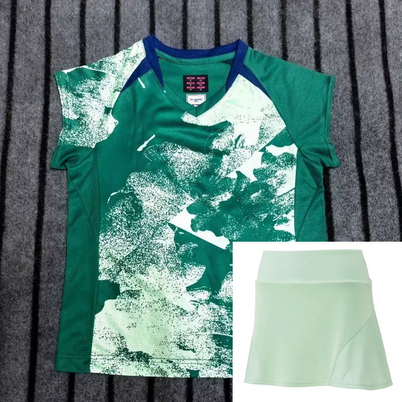 新款YY羽毛球服男款短袖女款小飞袖韩国队大赛短袖服速干运动t恤|undefined