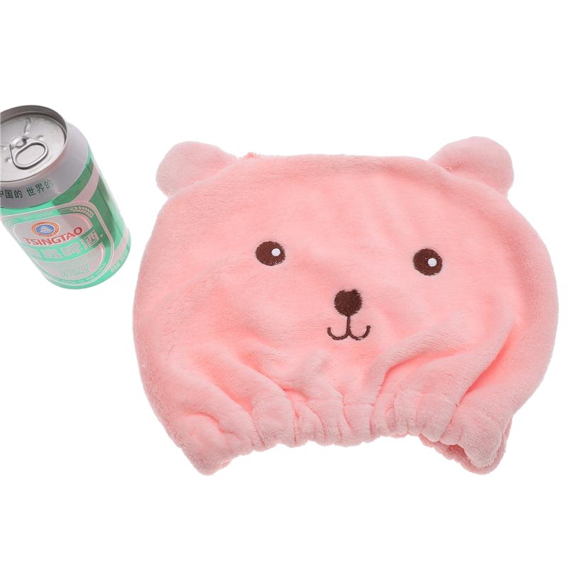 Cartoon bear hair-drying cap microfiber absorbent quick-drying towel shower cap hair-wiping headscarf department store wholesale