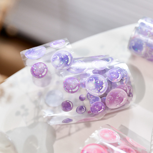 Early Foam PET Tape Color Bubble Guka Series Special-shaped Die Cutting Handbook DIY Decorative Stickers 6 Types