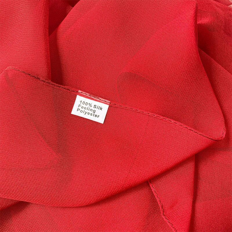 Georgette Material Solid Color Pattern Summer, Spring Season Women's Basic Lady Solid Color Georgette Silk Scarf