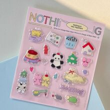 小红书熊猫立体果冻贴纸ins手机笔记本电脑笔杆水杯手账相机贴纸