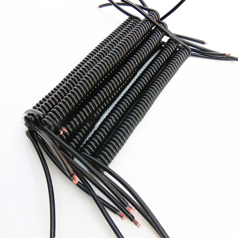 3芯4芯5芯弹簧电缆 PU弹簧线 电动工具电源插头弹簧线 螺旋电缆