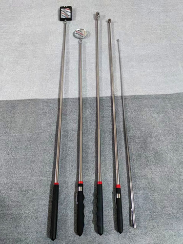 Pickup iron rod suction rod metal magnetic rod magnetic rod pickup LED light auto repair inspection mirror reflector