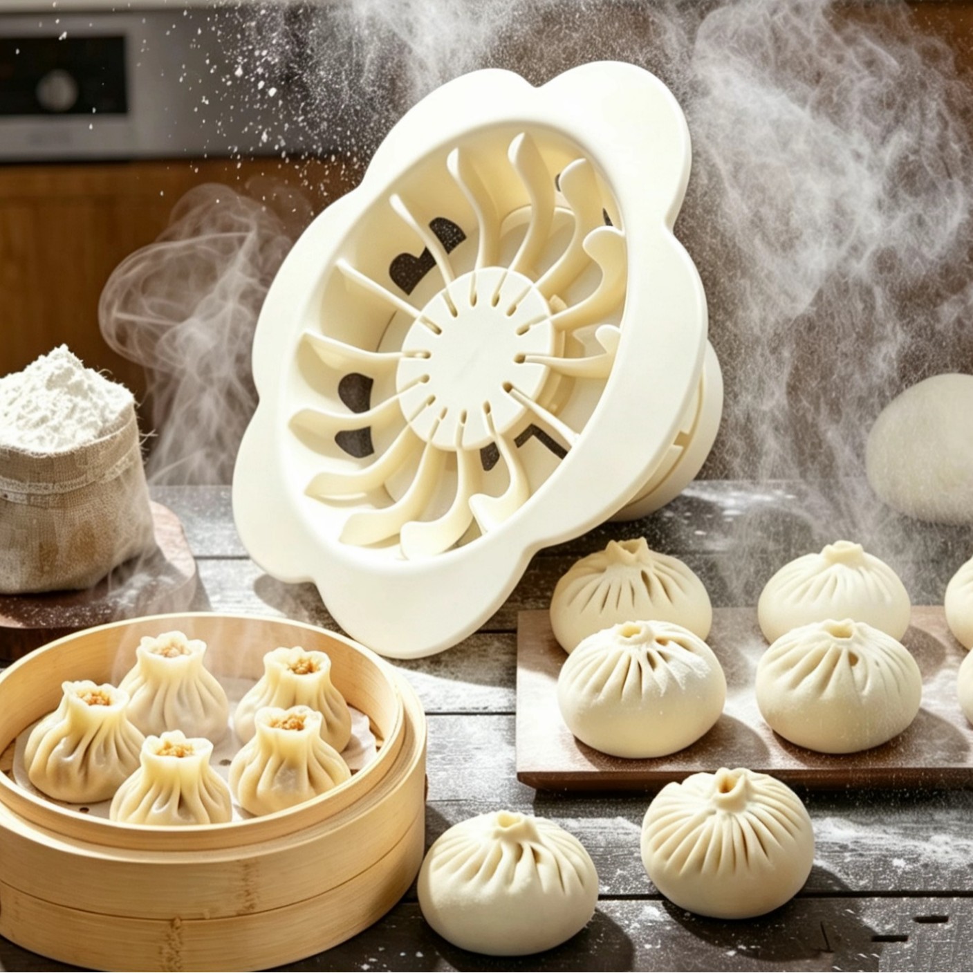 Petal-Shaped Bun Mold for Home Use, Small Dumpling and Shumai Kitchen Pastry Tool, Dumpling Wrapper, Direct from Manufacturer Wholesale
