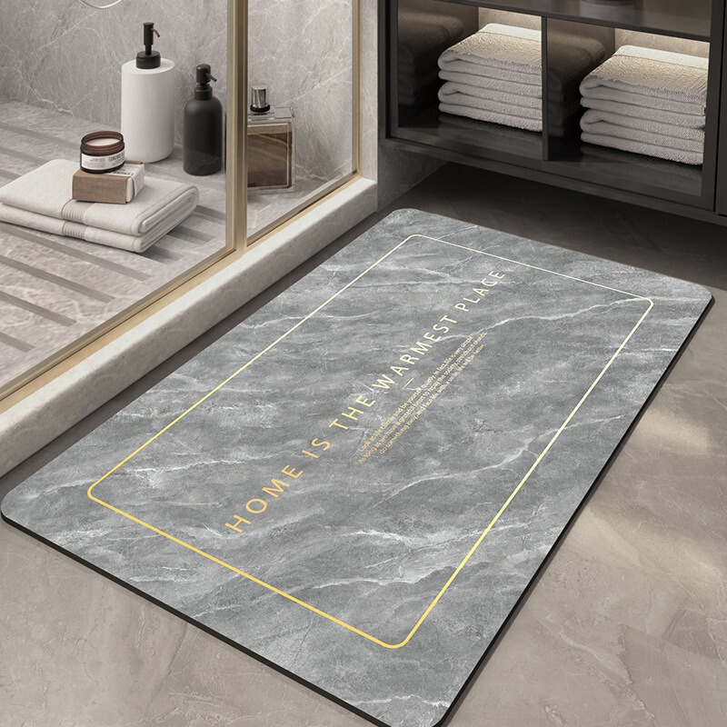 In-Stock Diatomaceous Earth Floor Mat, Bathroom Absorbent Mat, Marble Kitchen Foot Mat, Non-Slip Absorbent Quick-Dry Mat for Bathroom Entrance
