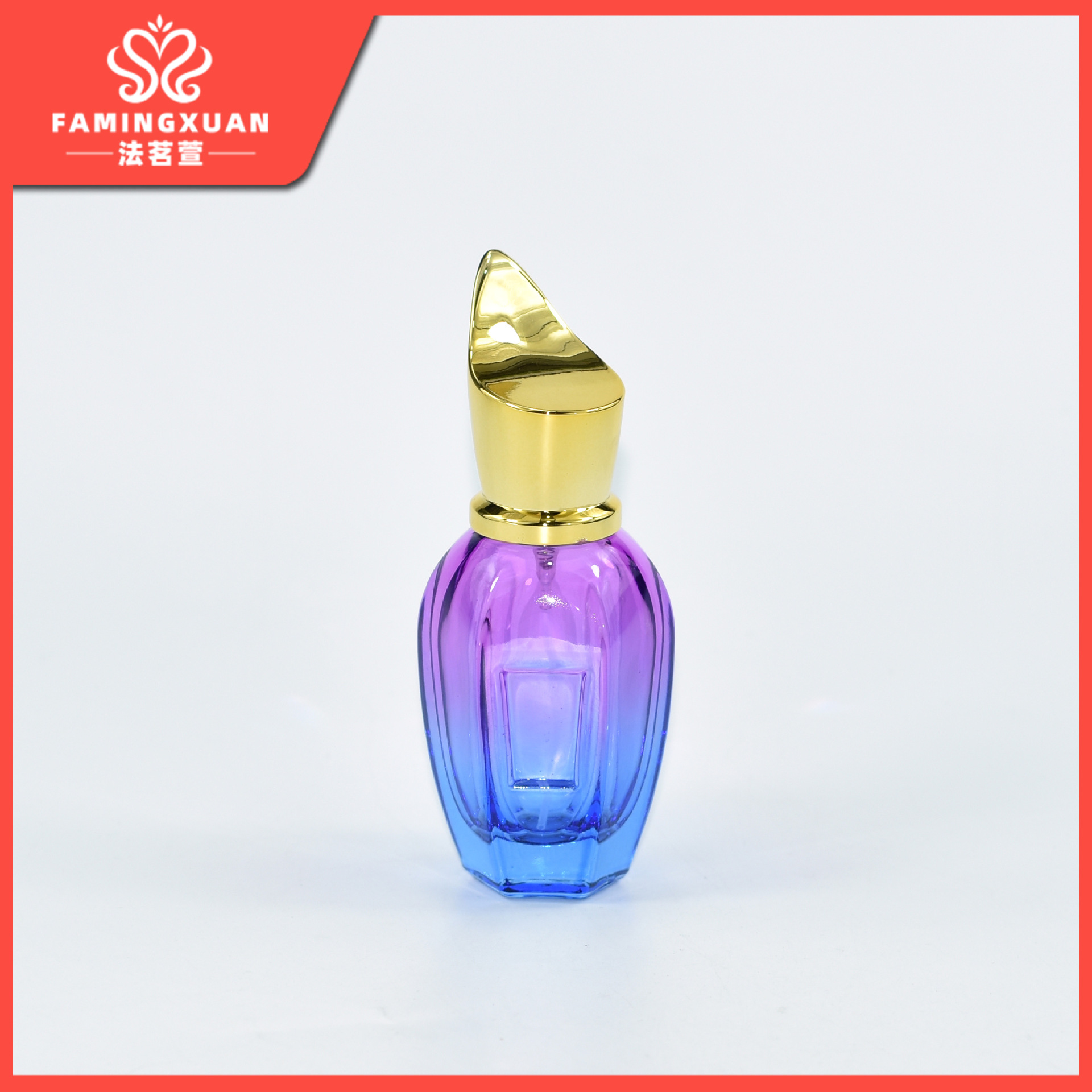 Botella de perfume Famingxuan, botella vacía recargable, botella de perfume a granel, botella de perfume vacía de vidrio coloreado con atomizador de 28 ml