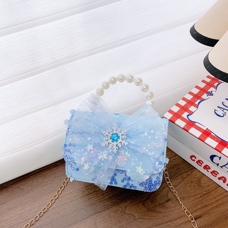 Bagos de perlas para niños 2025 nuevos bolsos de niños bolsos de mochila de niñas bolsos accesorios de princesa bolsos de viento de fragancia