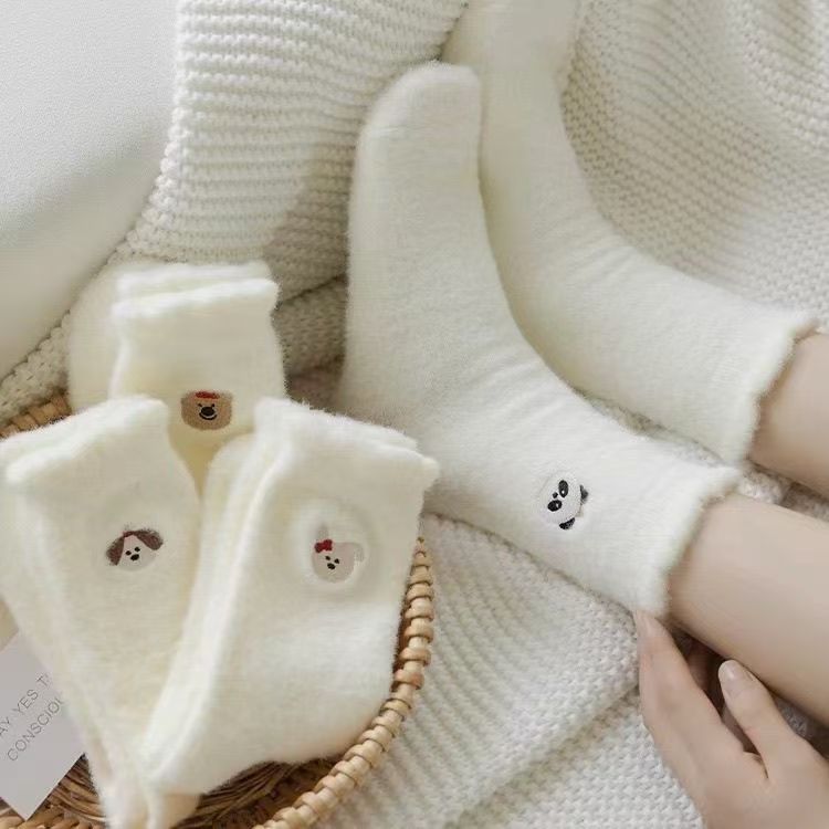 Damas de invierno con calcetines de calcetín