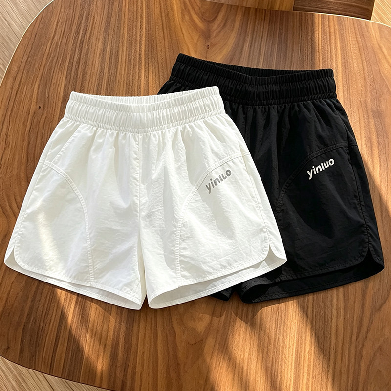 Plus-size loose-fitting two-in-one lined sports shorts for women, summer casual three-point running, cycling, fitness, and yoga pants
