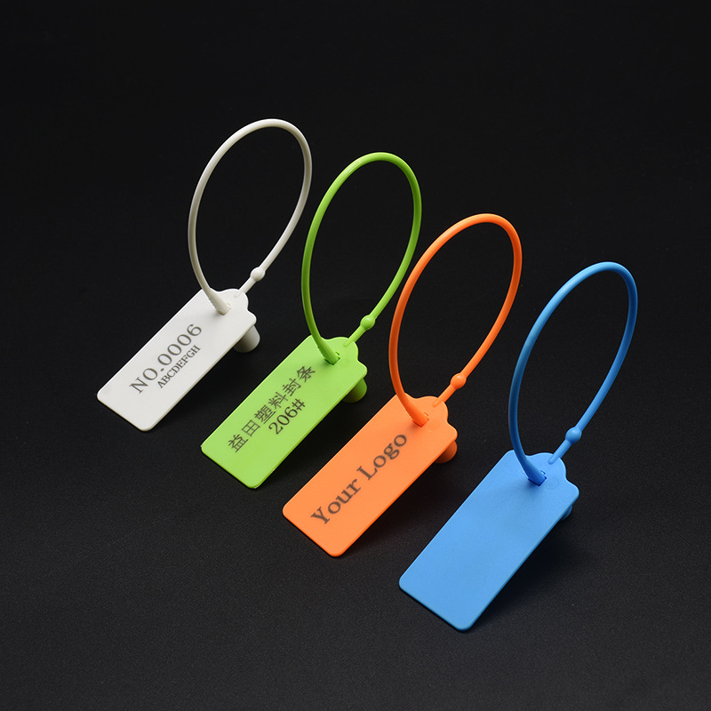 一次性衣服鞋包防伪防调包扣防盗防退换防拆吊牌塑料封条标牌扎带