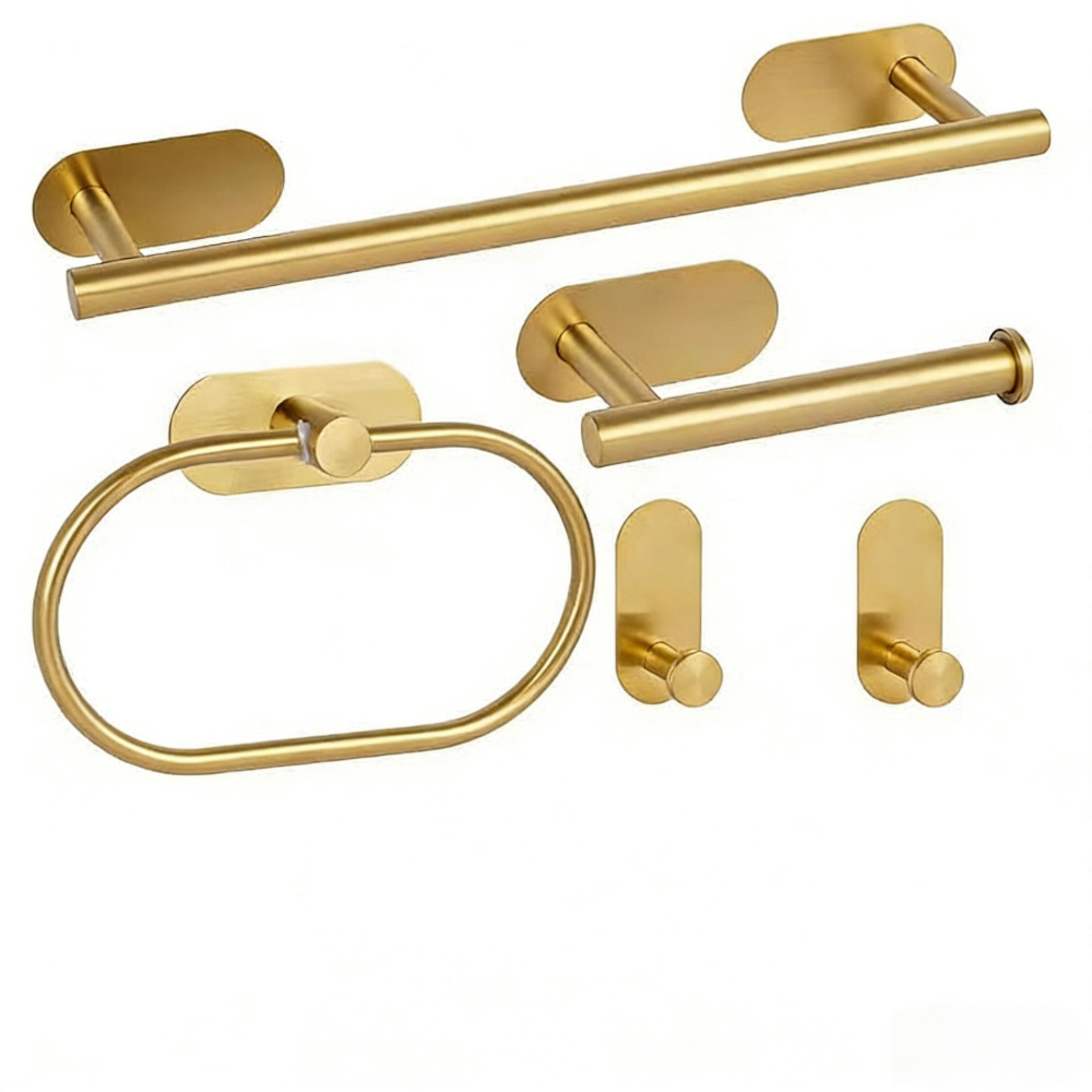 Elíptico sin perforación - Set de 5 piezas (dorado)