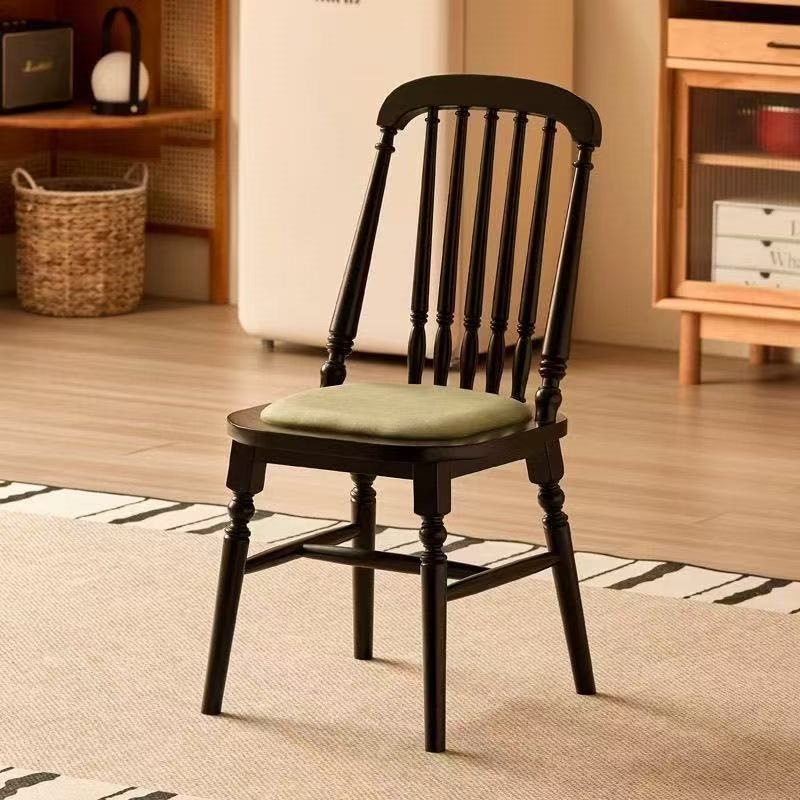 Sillas de comedor de madera maciza estilo medieval retro francés sillas de comedor de madera maciza sillas de respaldo de banco