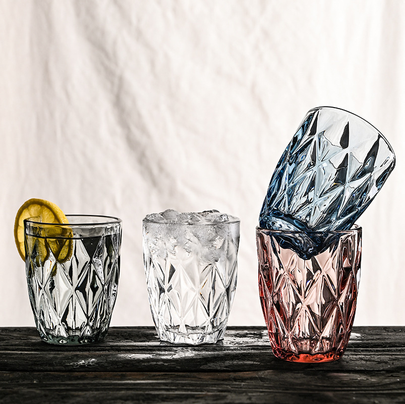 Taza de enjuague bucal del hotel Taza de lavado Taza de cepillo de dientes Taza de vidrio grueso de color Taza de agua creativa Taza de jugo