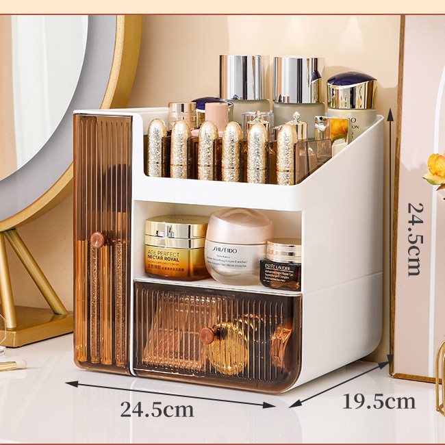 Organizador de Maquillaje de Lujo, para Tocador, con Compartimentos para Lápices Labiales