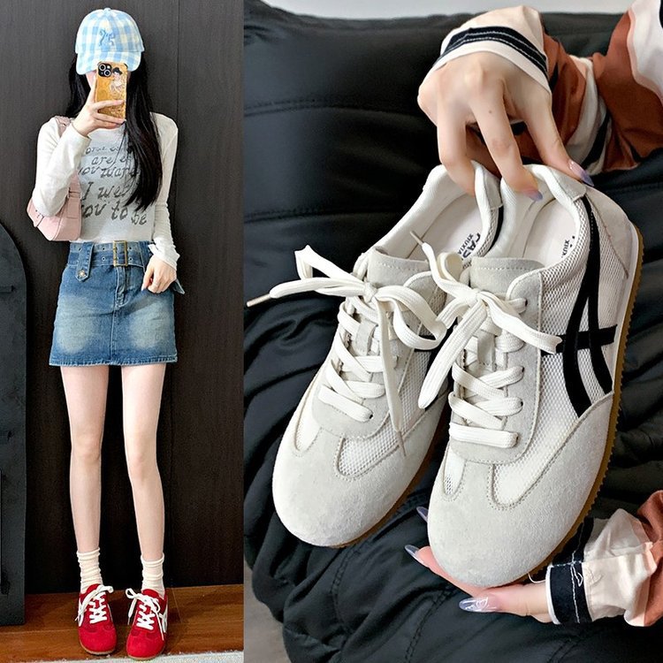 Zapatillas deportivas Dopamine para mujer, nuevas y populares zapatillas planas de primavera y verano, zapatillas de malla versátiles, zapatillas deportivas informales.