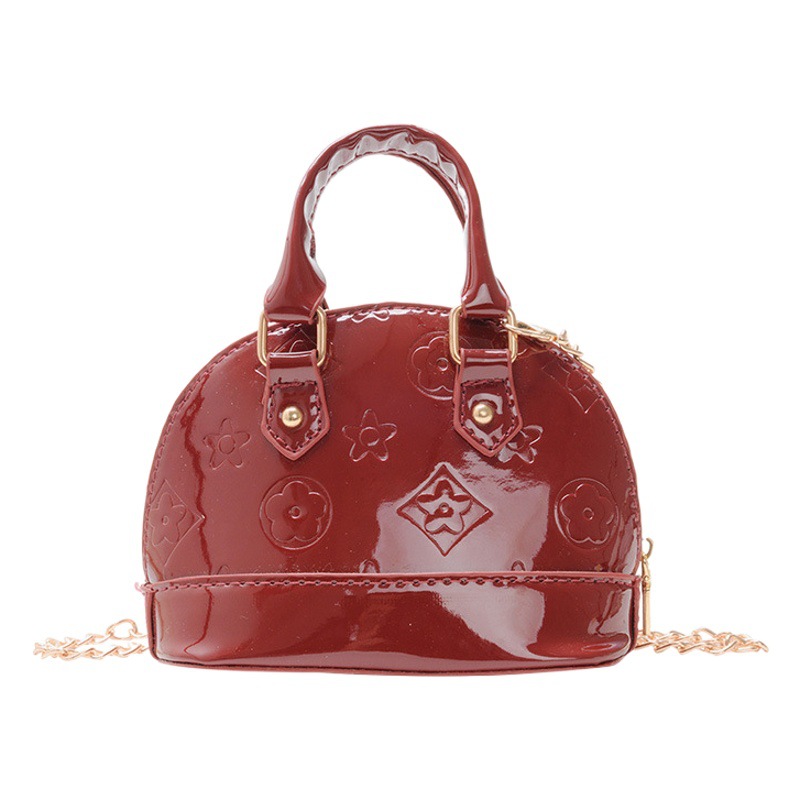 Bolso Infantil Estilo Coreano 2025, Bolso de Mano de Charol Brillante para Niñas, Mini Bolso de Hombro Moderno, Bolso Bandolera