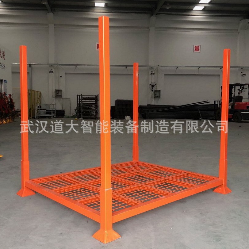 批发冷库柱式托盘可堆垛折叠储物架重型钢制托盘架轮胎料架仓库用