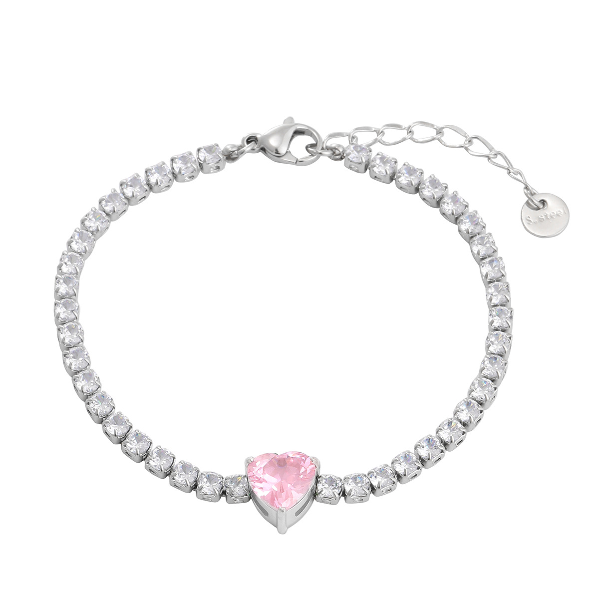13g Weight 0.03µm-0.05µm Gold Plating Thickness PVD Coated Gold Plating Process Real Gold Plated Plating Material Rhinestones Inlay Material Bracelets Classification 1 Piece Quantity Holiday, Daily Occasion 304 Stainless Steel Material Heart Shape Pattern Women's Gender Simple Style, Classic Style Style Waterproof Non Tarnish, Inlay Craft PVD Coated Real Gold Plated Heart Shape 304 Stainless Steel Simple Style Classic Style Waterproof Non Tarnish Bracelets 4