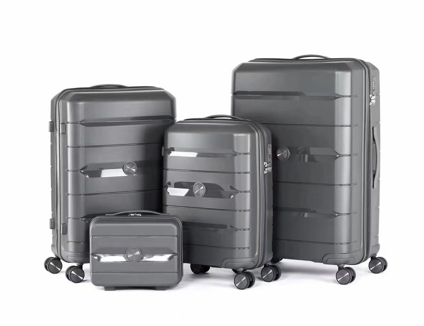 Procesamiento de maletas personalizadas con cremallera de color sólido maleta de embarque al por mayor maleta de embarque ligera