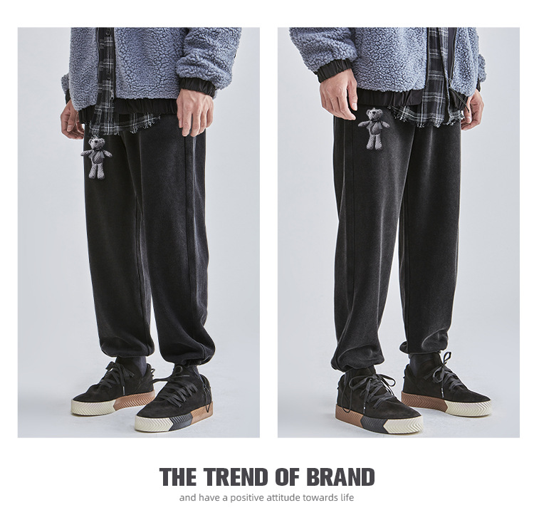 Abbigliamento maschile Abbigliamento maschile Pantaloni casual alla moda da uomo di marca Pantaloni autunnali nuovi da uomo Pantaloni larghi casual in maglia da uomo_voghion.com