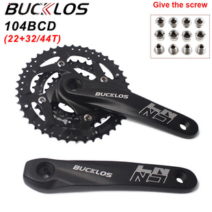 Mountain Bike Crank Aluminum Alloy 104Bcd/170Mm Positive and Negative Chainring 44-32-22t Chainring