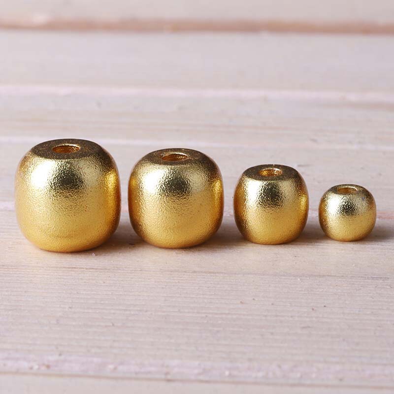 強力な色保持銅メッキサンドゴールドオールドスタイルビーズバレルビーズルースビーズアクセサリー diy 手作りブレスレットネックレスジュエリー材料アクセサリー|undefined