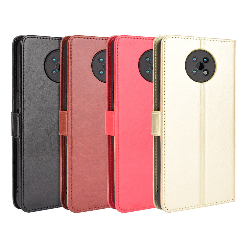 Suitable for Nokia G50 mobile phone case Nokia G50 mobile phone leather case flip Crazy Horse pattern lanyard card holder protective case